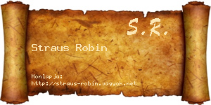 Straus Robin névjegykártya
